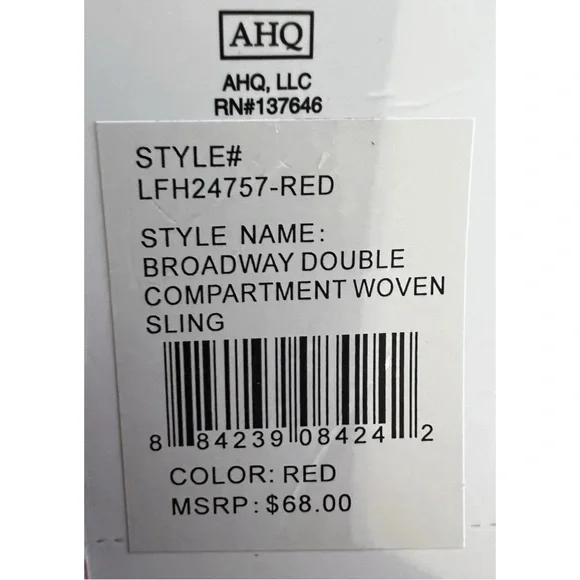 London Fog Red Textured Sling Bag - Picture 3 of 6